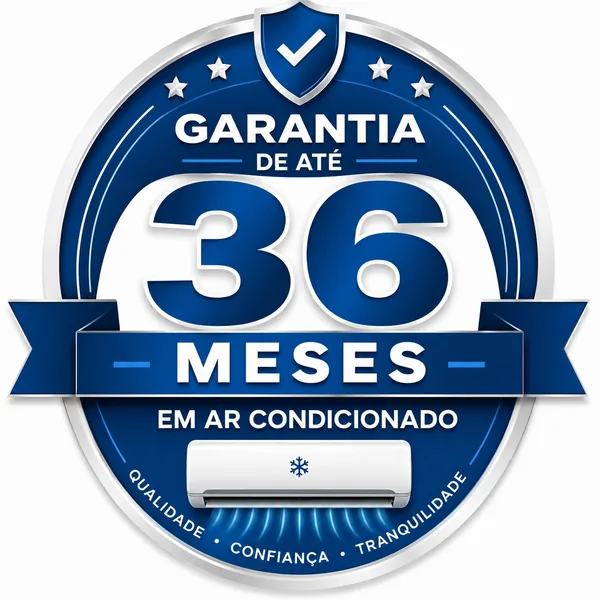 Selo Garantia de até 36 meses em ar-condicionado